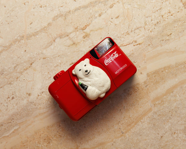 Coca-Cola Point & Shoot 35mm Film Camera Fixed Focus Flash Red 1999 TESTED - Halide and Grain